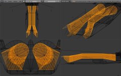 AMCA Blender, 24 aug'26, theoretical straight sections S-duct, quad view, Edit mode, wireframe...jpg AMCA Blender, 24 aug'26, theoretical straight sections S-duct, quad view, Edit mode, wireframe...jpg