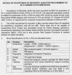 Acceptance of Necessity (AoN), LPD