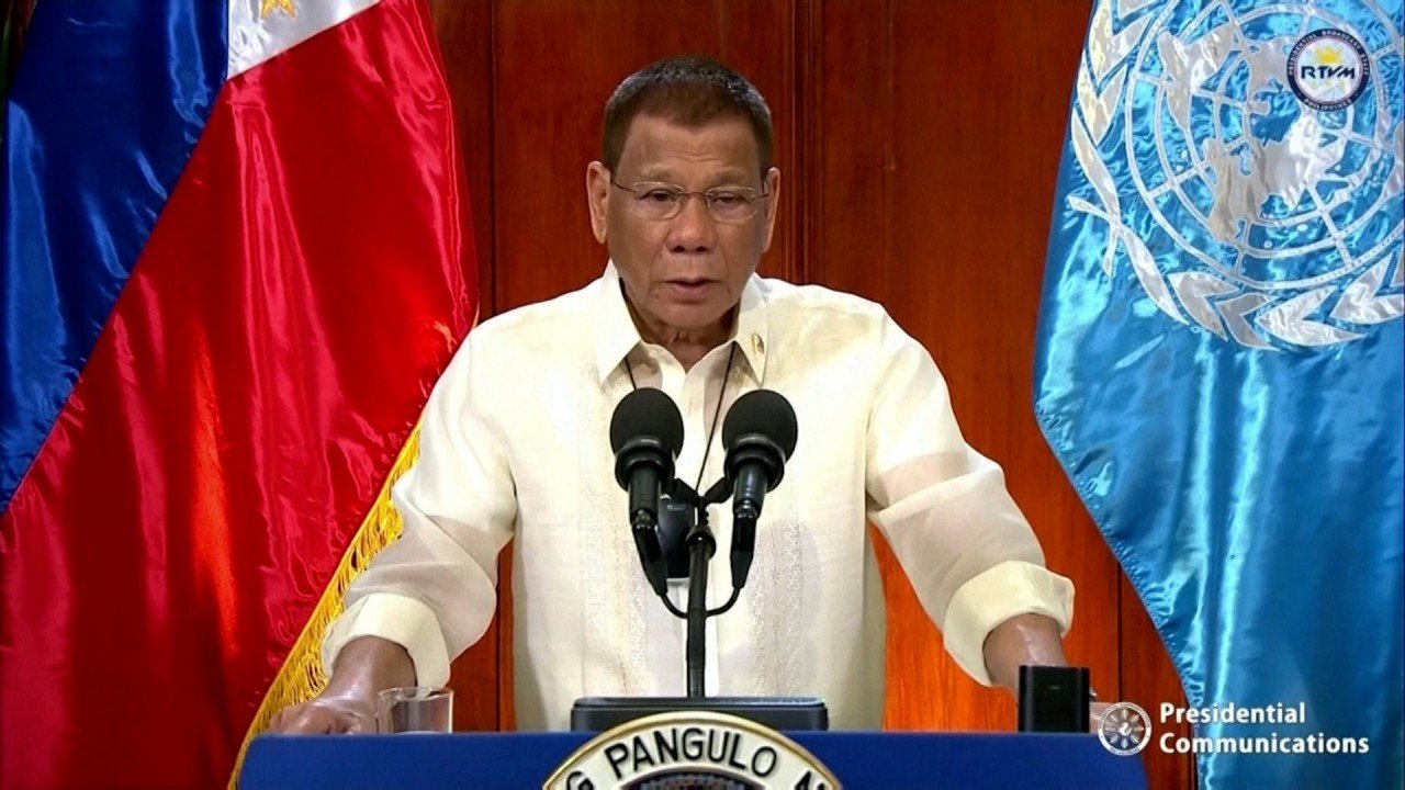 Philippine President Duterte raises 2016 South China Sea tribunal win at United Nations